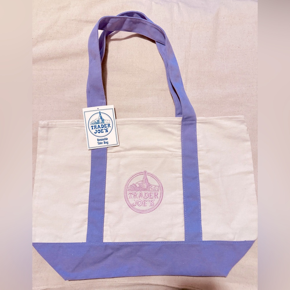 Trader Joes | Bag | Trader Joe's Reusable Canvas Tote | Lavender
